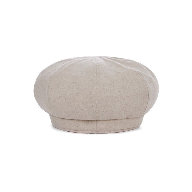 Heart Chain Stud Linen Beret Natural