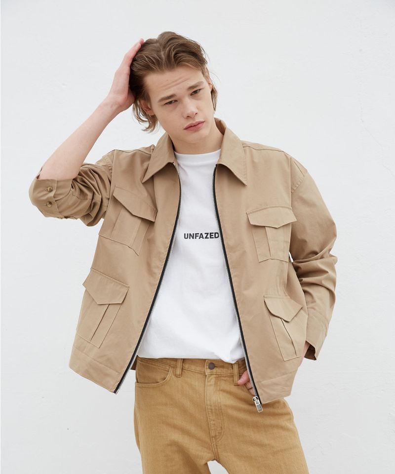 INPREP(インプレップ)の「ZIPPED BEIGE SHIRT JACKET(Jackets/Outerwear)」