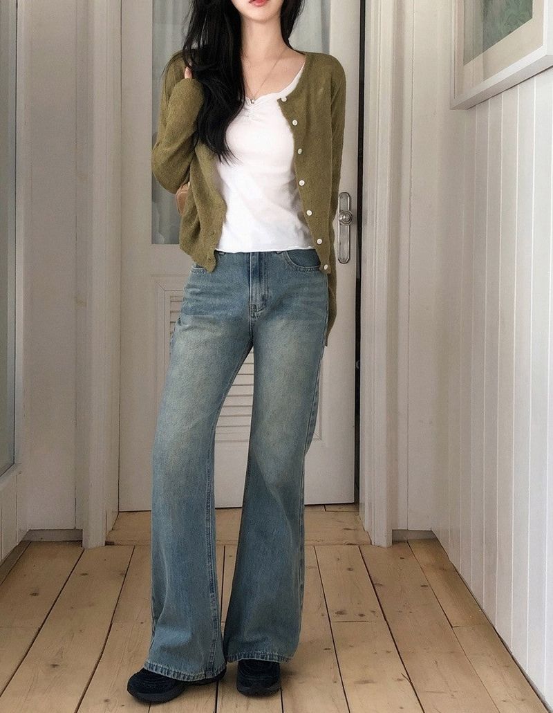 SHOPPERLAND（ショッパーランド）の「[S-2XL] Semi Wide Slim Bootcut Denim Pants (4color/2type)（Pants）」