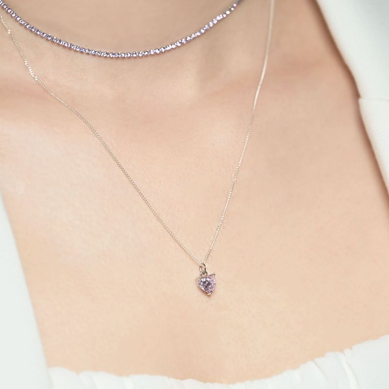 Aurora Heart Pearl Necklace