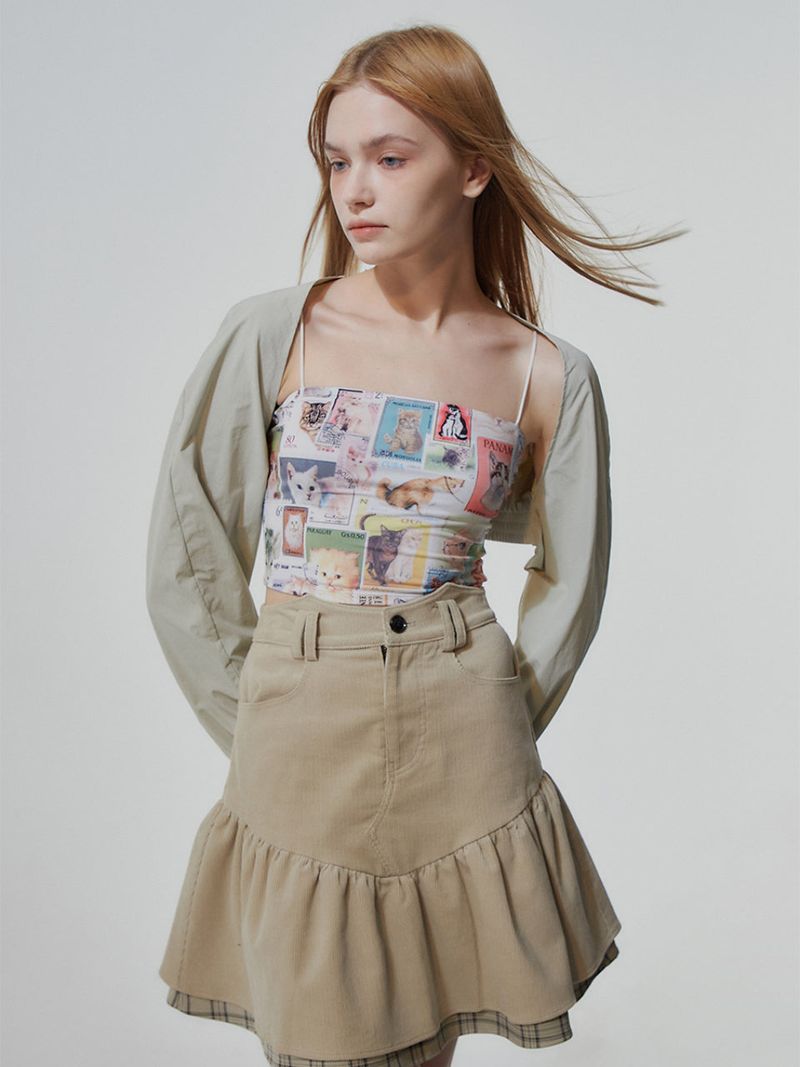 LO AXUAL(ロエクシュアル)の「WORLDWIDE CAT POSTCARD TUBE TOP(Tops)」