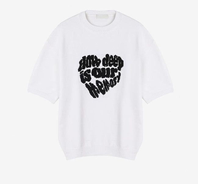 No.0843 heart half KNIT (4color)