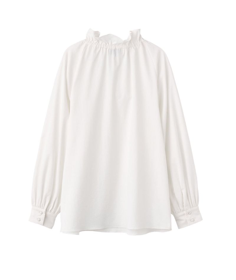 【即日発送】loose fit frill collar blouse