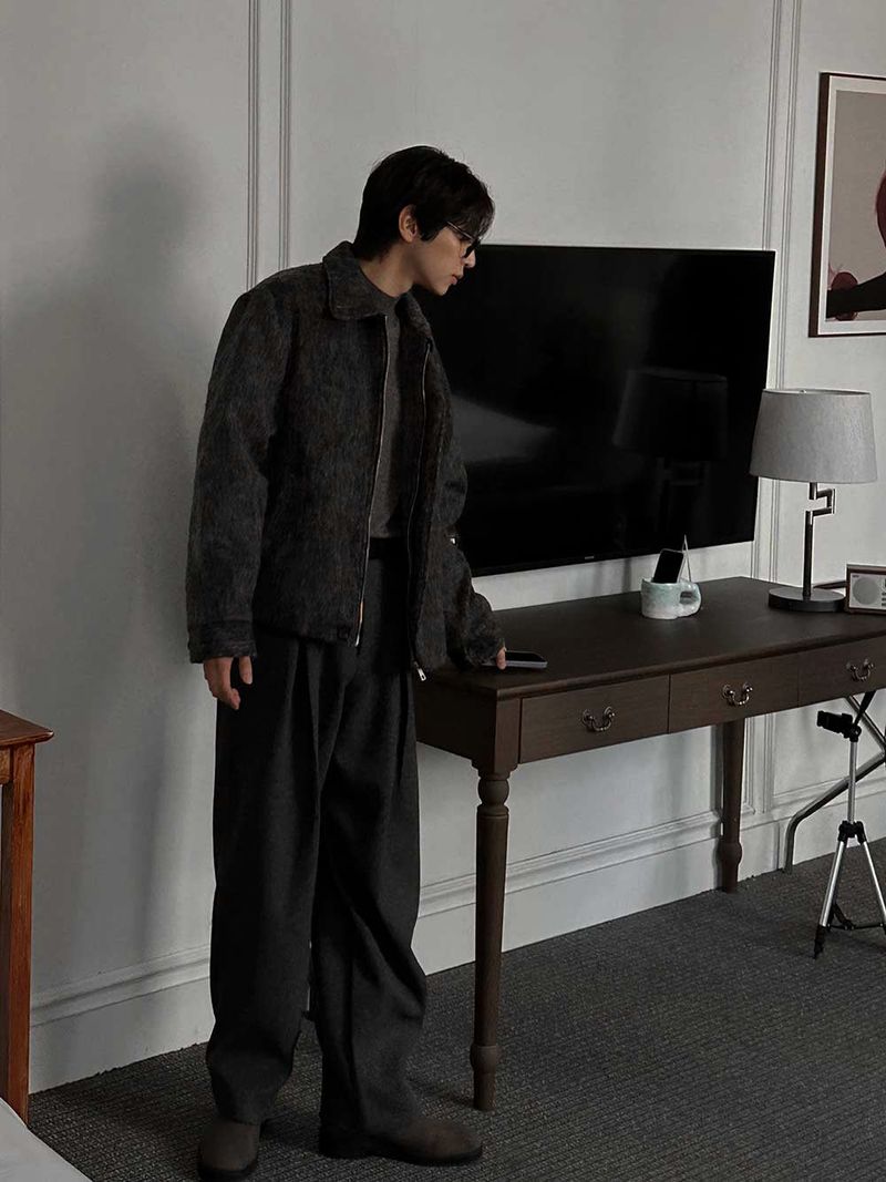 A Nock Mohair Wool Jacket (3color)