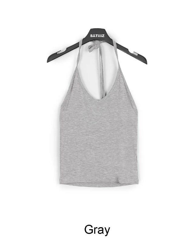 Firen V-neck halter sleeveless top
