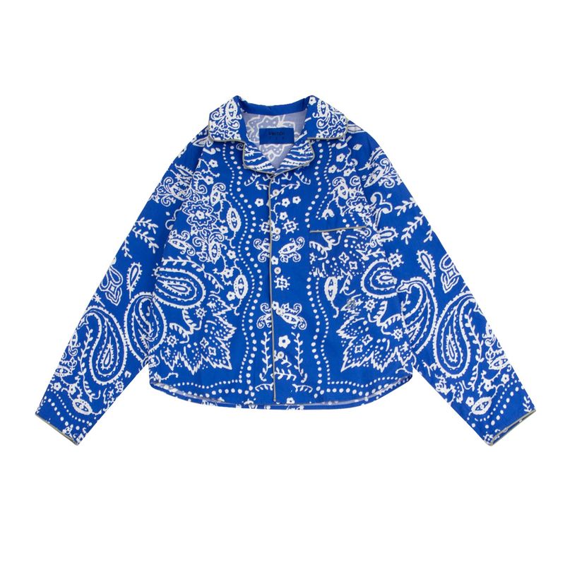 SWITCH123（スウィッチワンツースリー）の「PIPING PAISLEY SHIRT (UNISEX)_SYF2BL02BU（Tops）」
