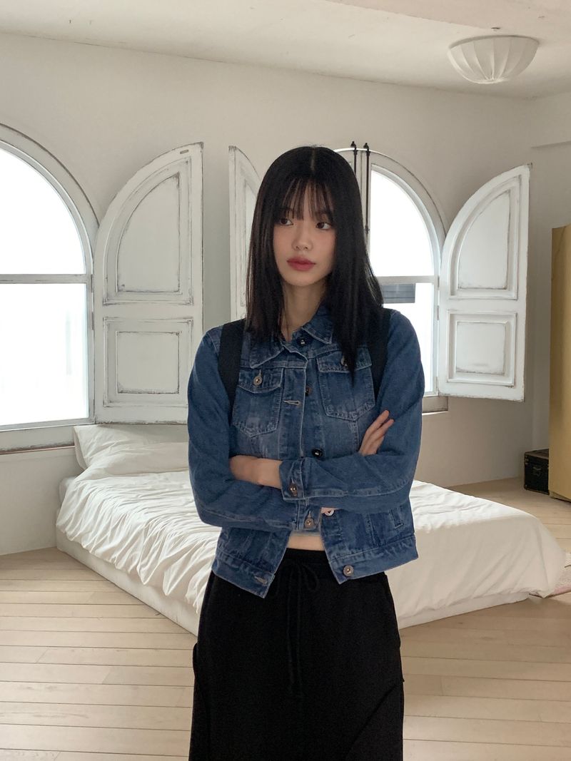 WONDER WONDER（ワンダーワンダー）の「Turned damage slim fit denim jacket（Jackets/Outerwear）」