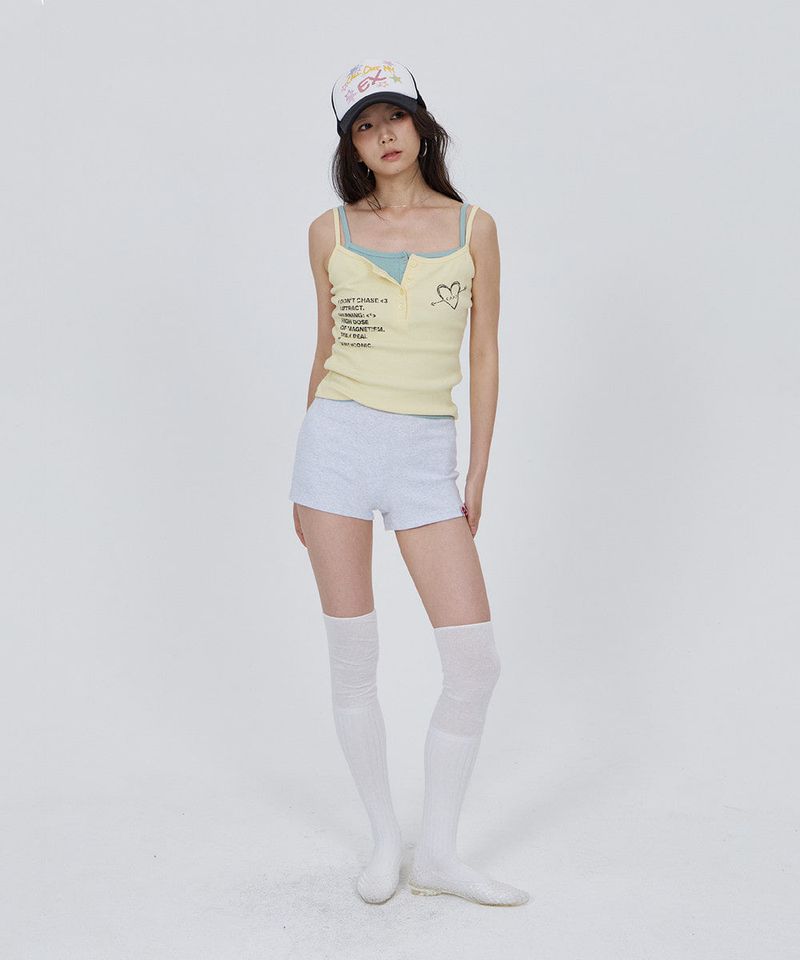 CONY MICRO SHORTS / WHITE MELANGE