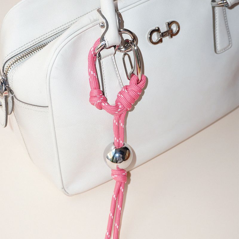 2WAY ROPE BALL BAG CHARM KEYRING 