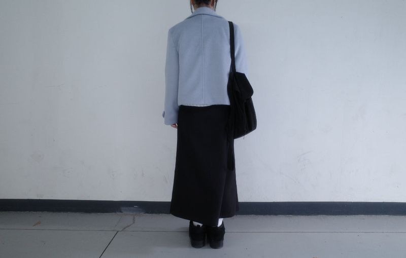 Powder double short coat (2color)