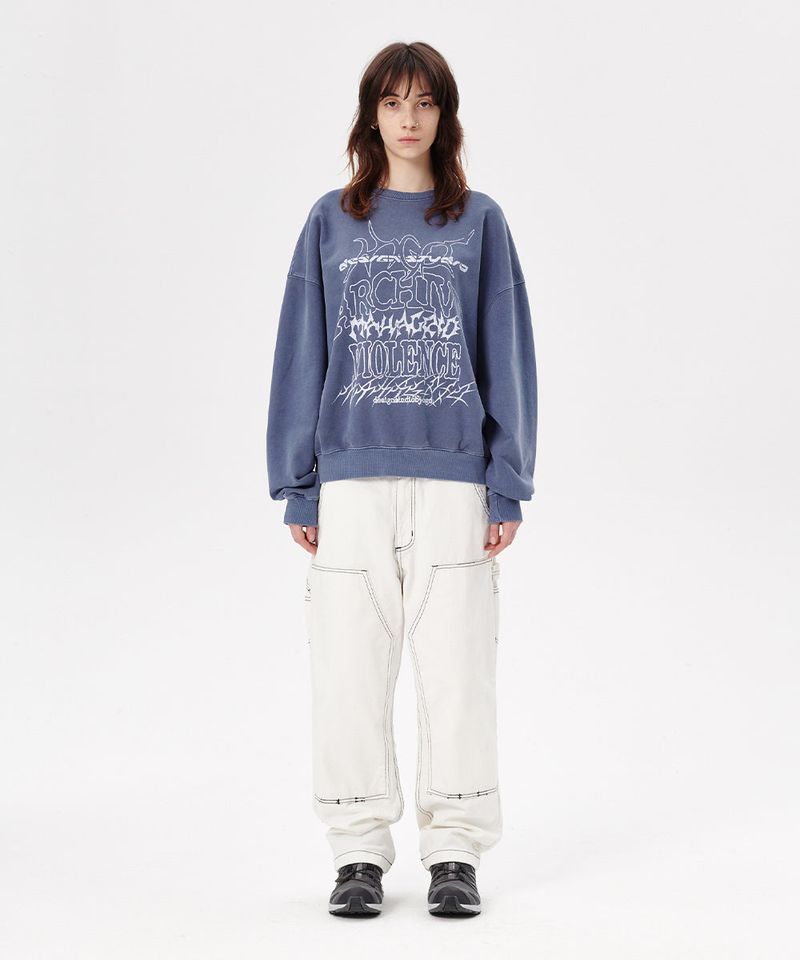 MULTI-LOGO PIGMENT SWEATSHIRT