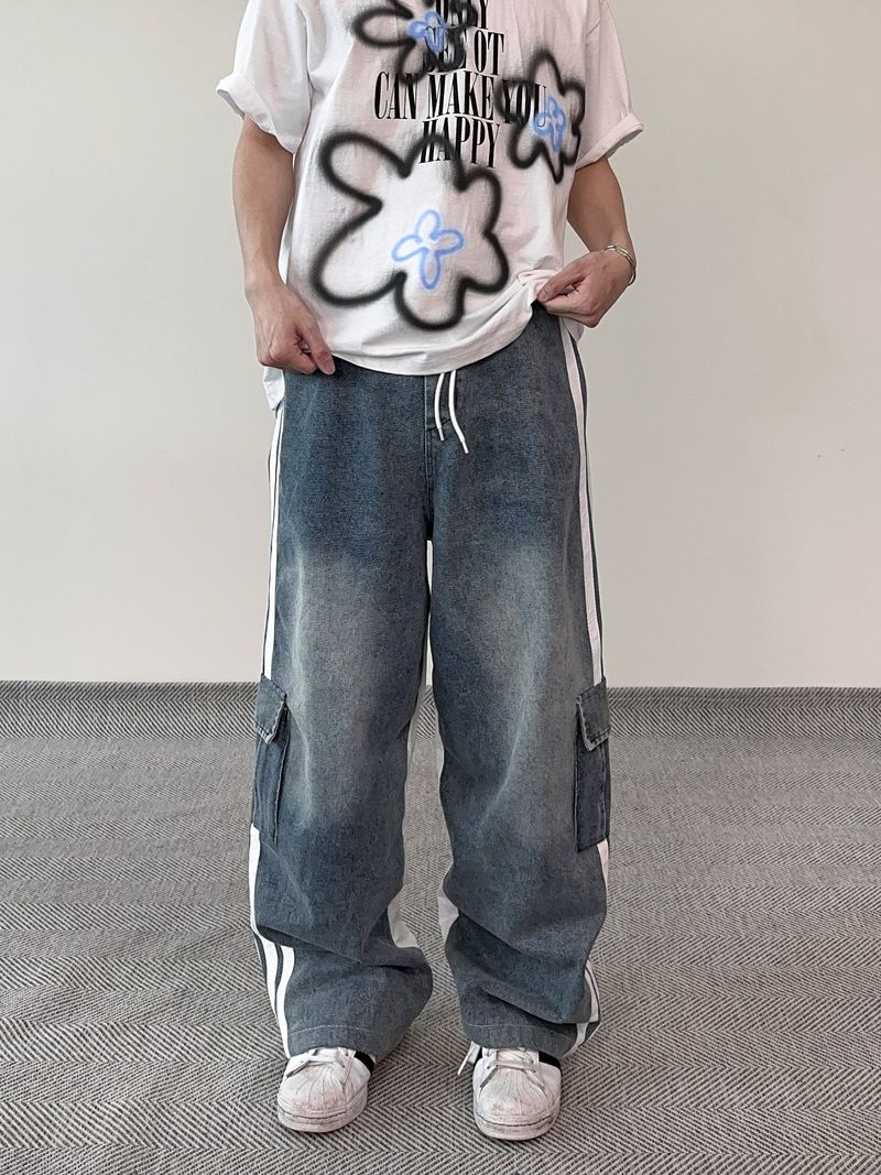 Our Mix Cargo Pants (Denim&Nylon)