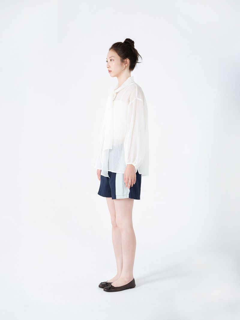 HASTA（ハスタ）の「Ribbon Tie Blouse (White)（Tops）」