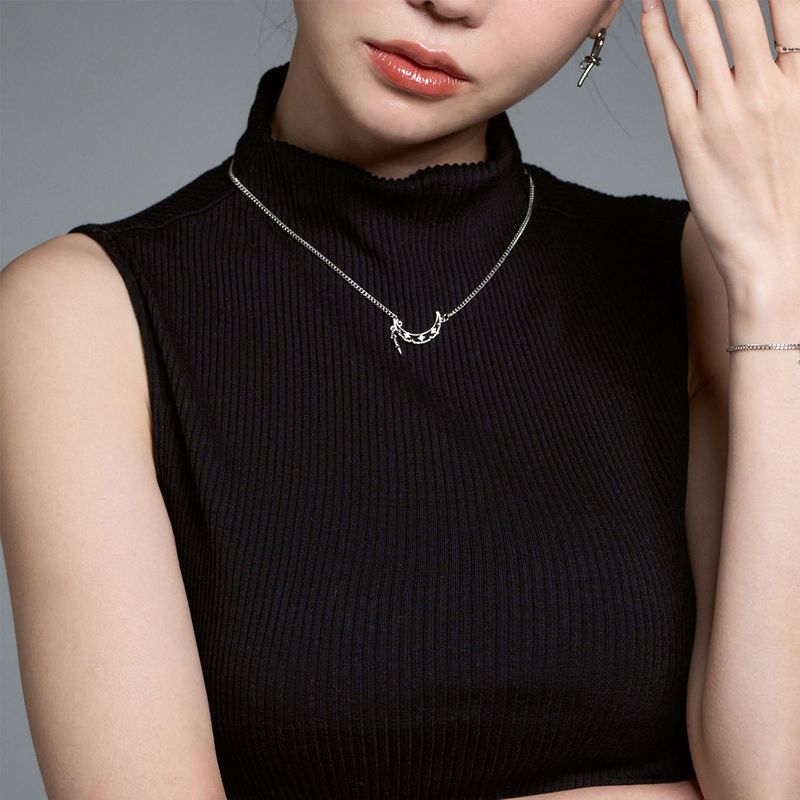 Drop Half Moon Necklace