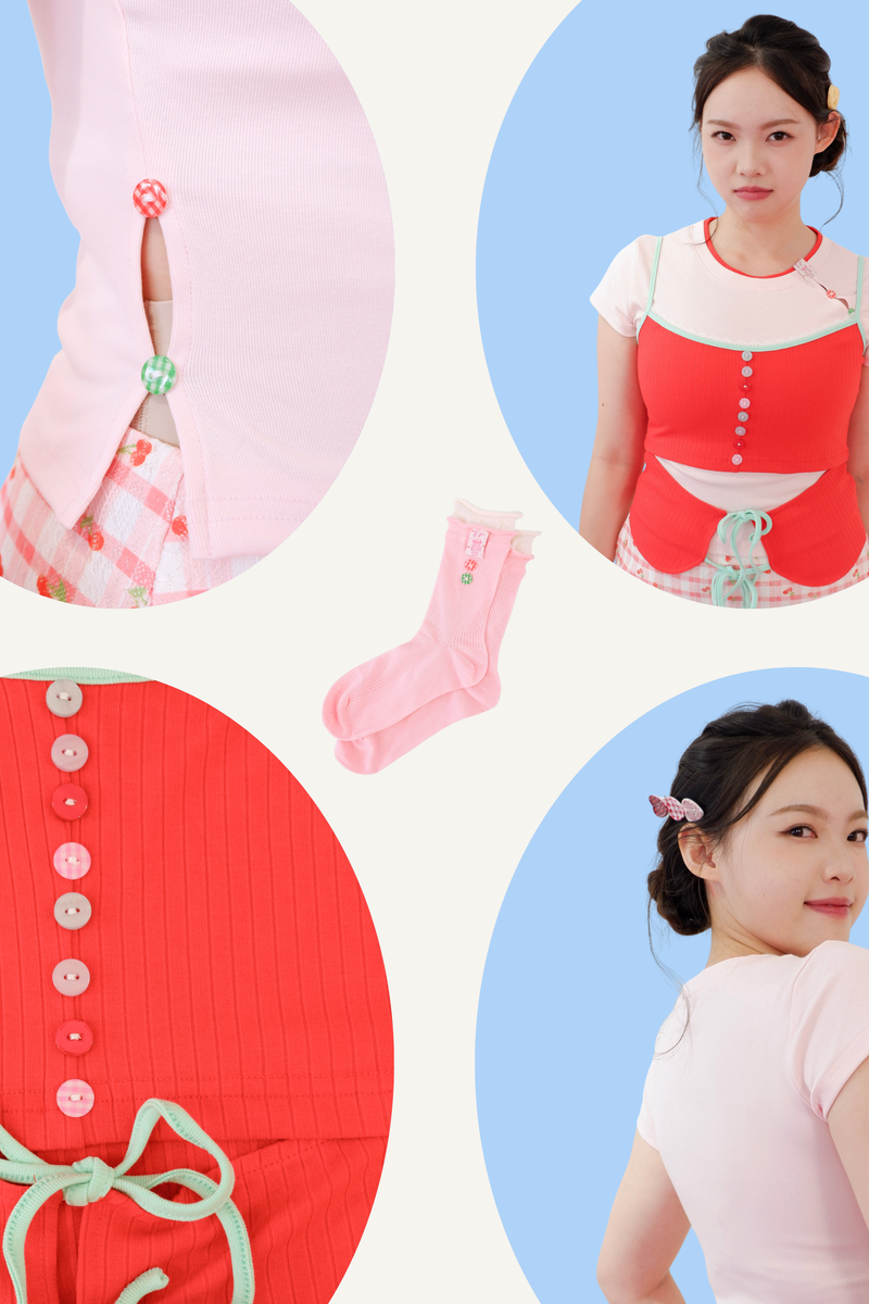 Double Scoop Camisole  (Red)