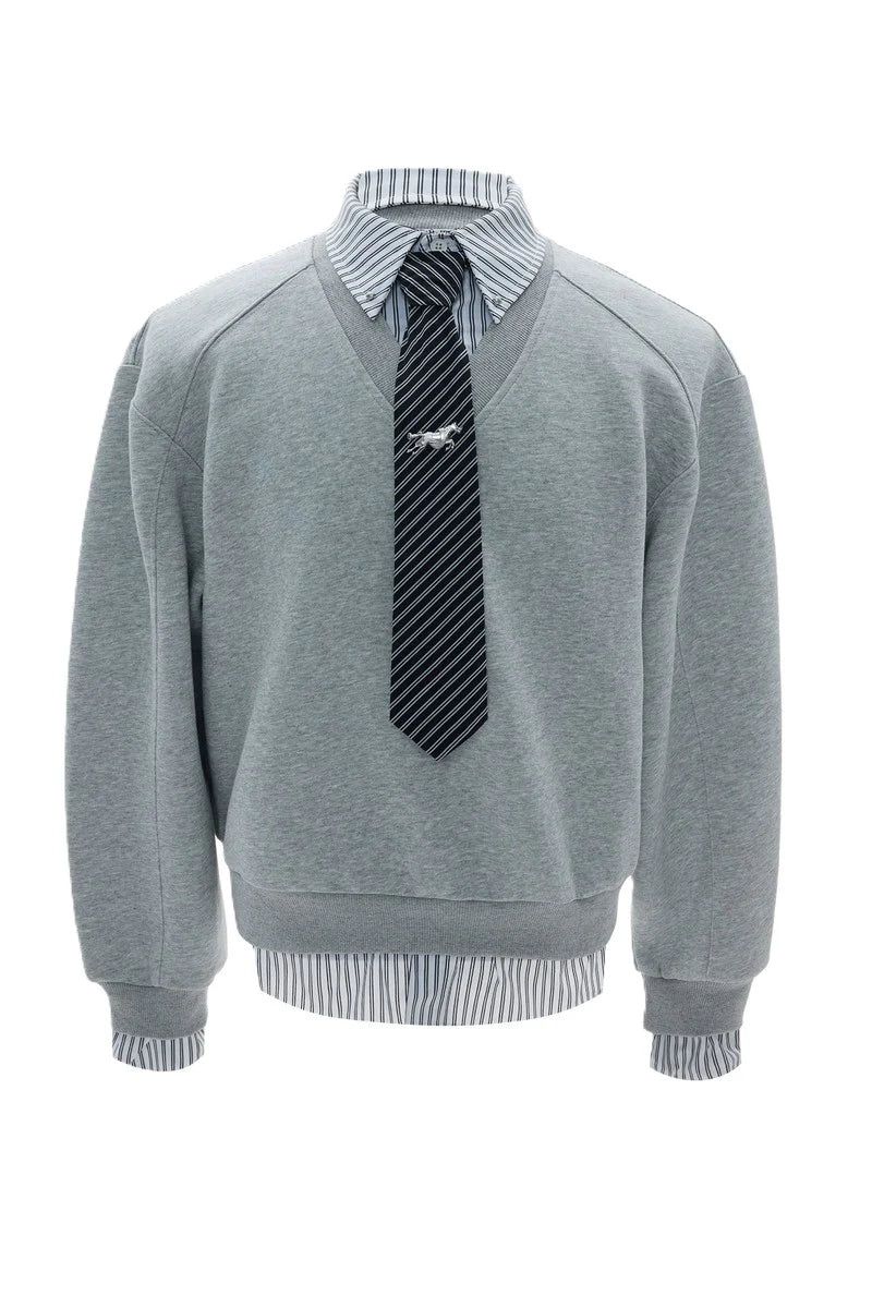 Striped Layered Sweatshirt