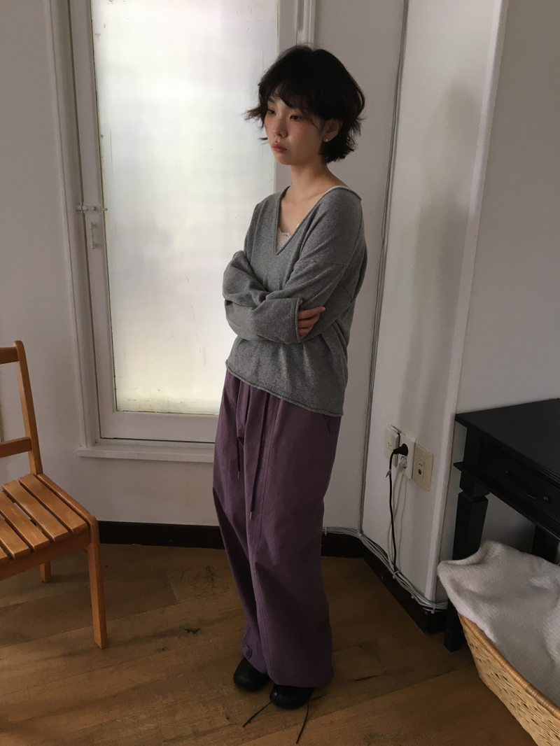 Luro V-neck knit (8color)