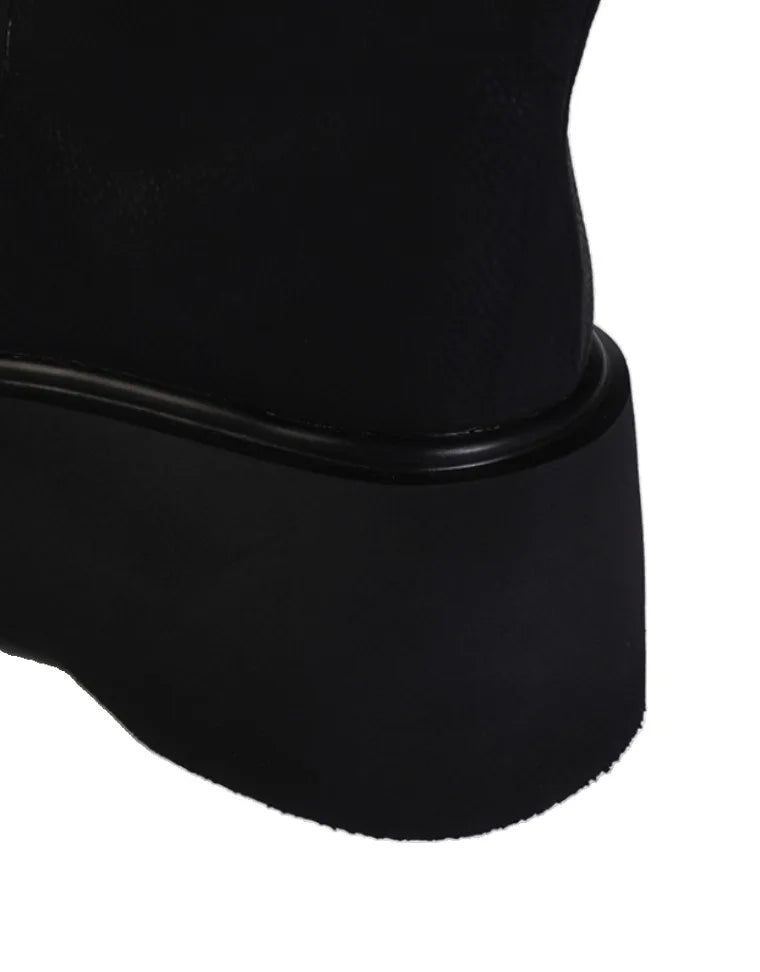 Sloane Side-Zip Biker Boots