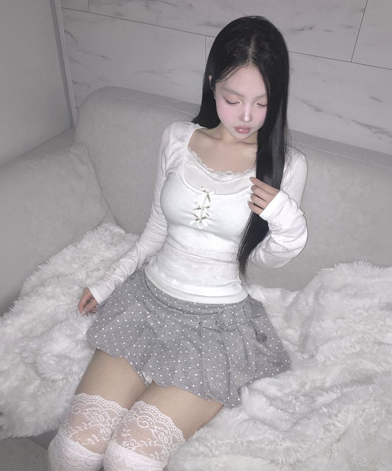 meego(ミーゴ)の「candy ribbon tee (3colors)(Tops)」