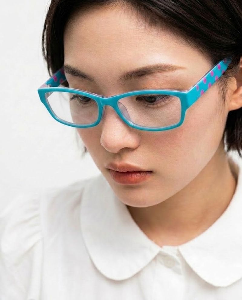 DOT SQUARE GLASSES (2COLOR)