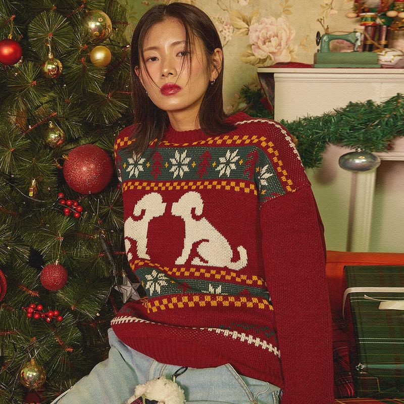 WaiKei(ワイケイ)の「two puppy cowichan knit(Tops)」