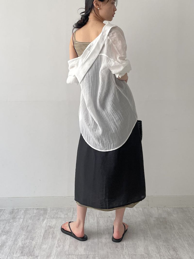 Stripe Long Sleeveless One Piece