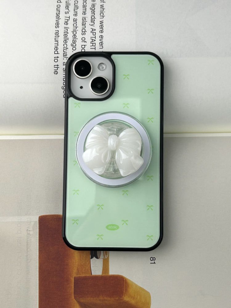 Melon Ribbon Magsafe Glass Bumper Case