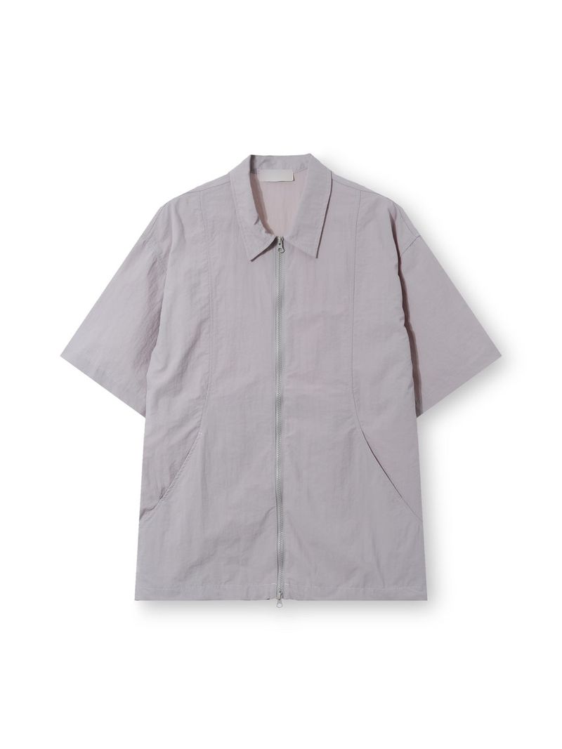 Factory nylon two way short sleeve zip-up jacket 2C