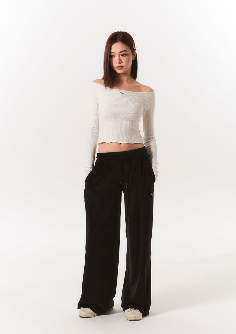 smooth off shoulder top - ivory