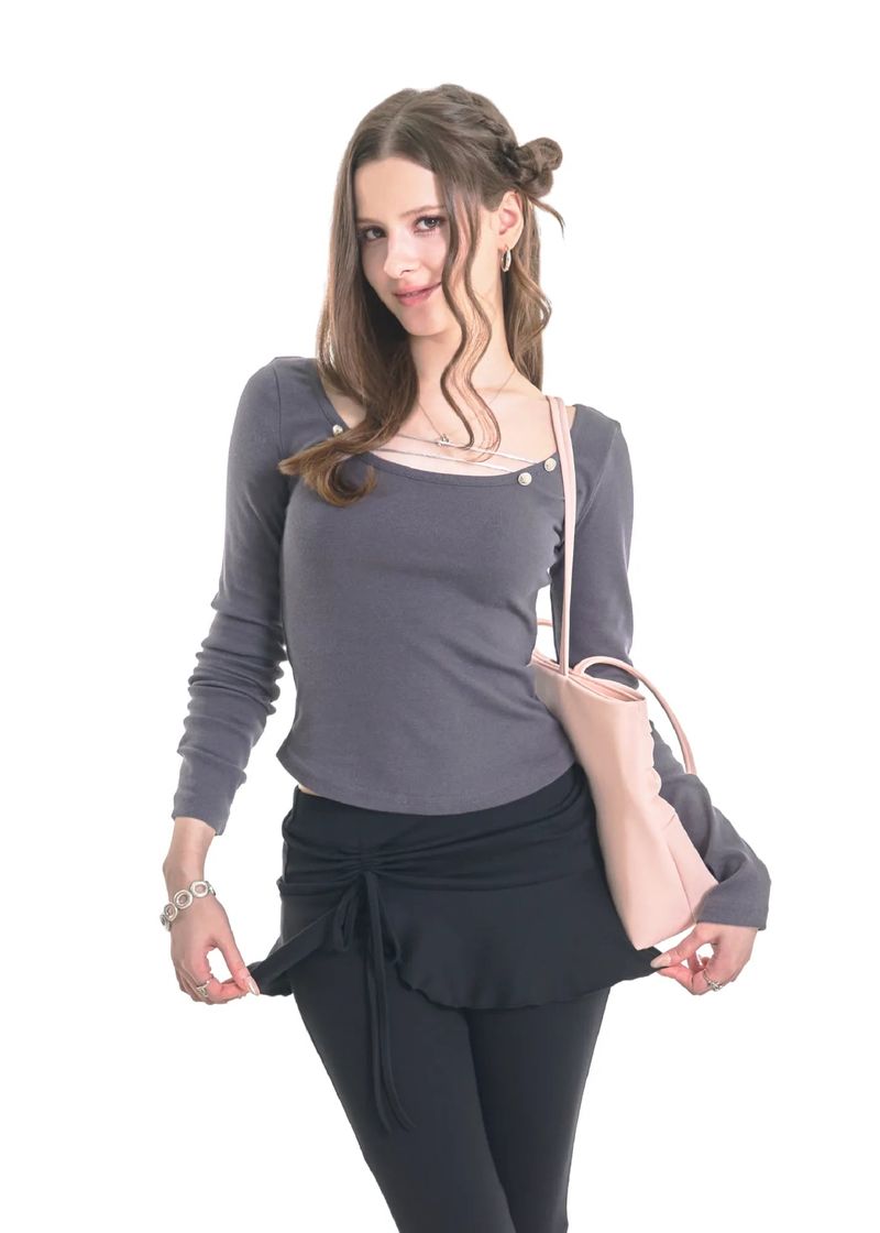 FLEUR NAPOLEON TEE [CHARCOAL]