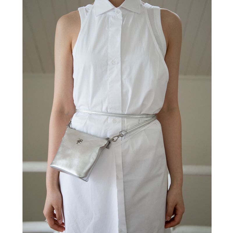 shytimothee(シャイティモシー)の「leather mignon bag - silver / strap - ( cowleather, chain)(Bags)」