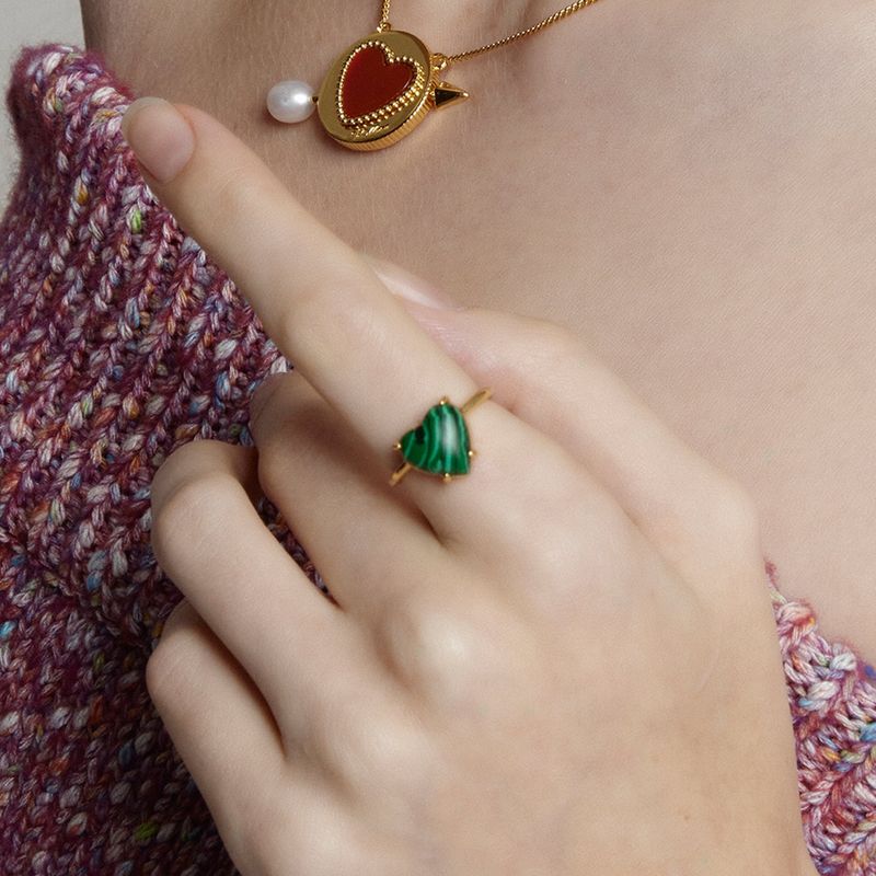 Petite Heart Ring_Green