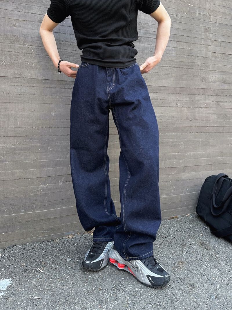 Esther Lettering Denim Pants 3C