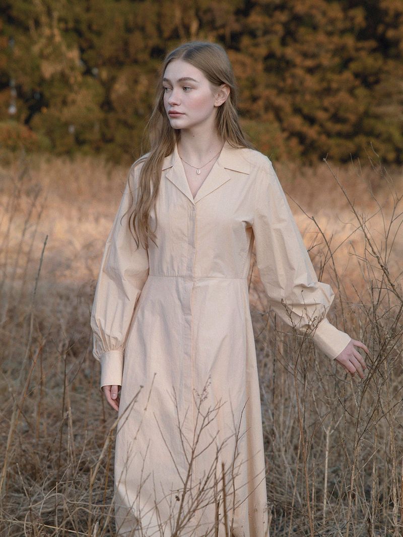 LORA cotton shirt dress