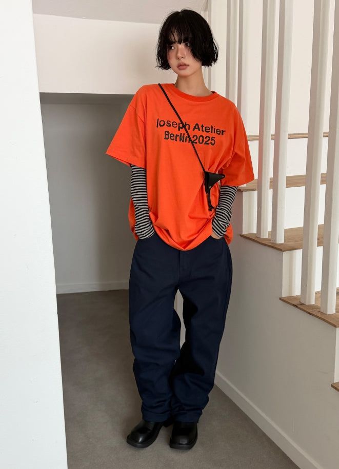 BARREL WIDE COTTON PANTS