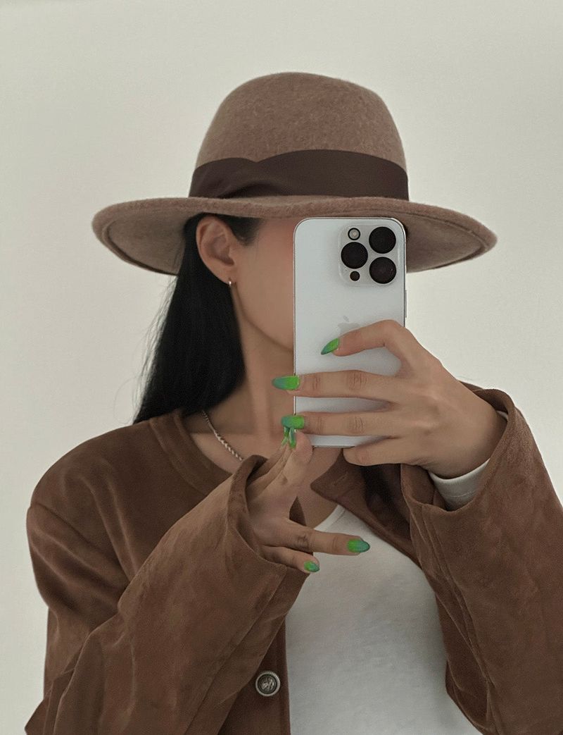 a no-collar suede jacket