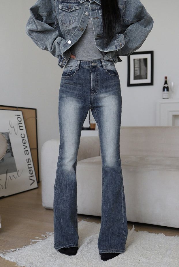 Peach Vintage Wash Denim