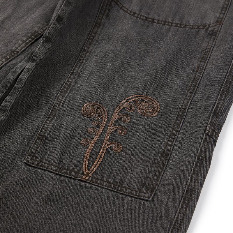 Ptery double knee pants / Black