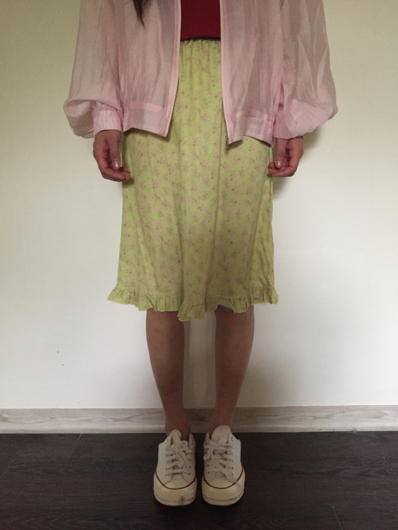 Merry Flower Frill Skirt (2color)