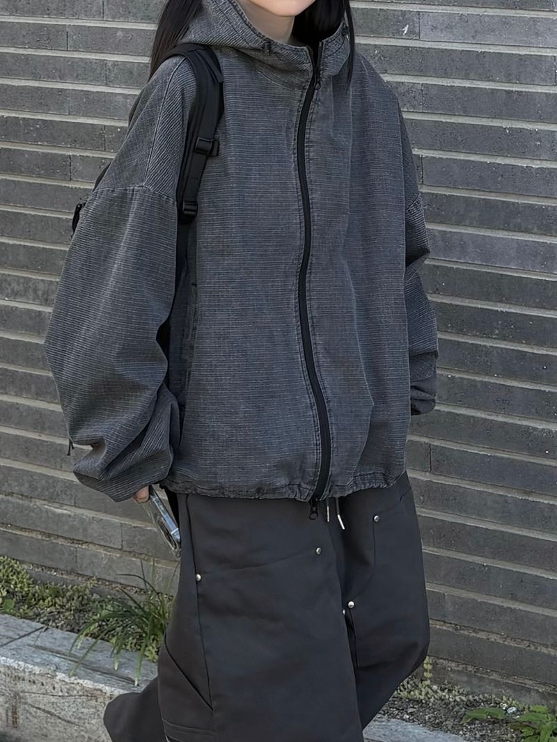 ripstop two-way hood jumper
