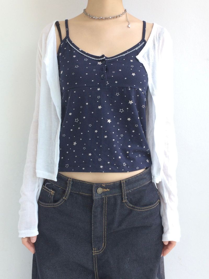 Dawn Star button sleeveless