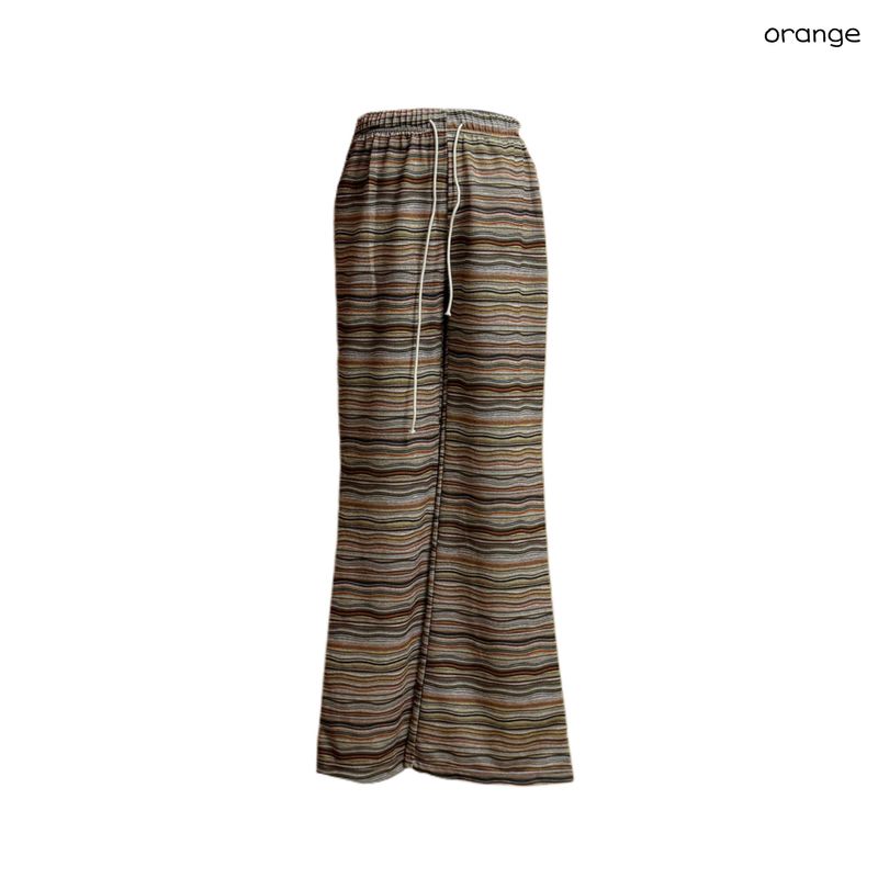 (2color) Wave Stripe Bootcut Knit Pants