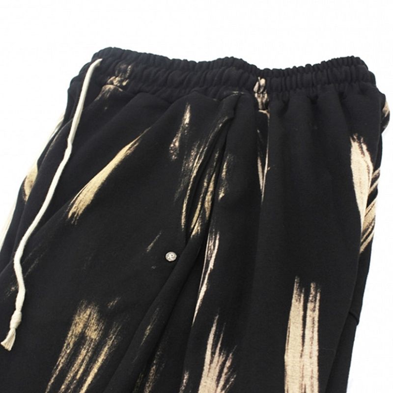 bleach side tuck string sweat pants