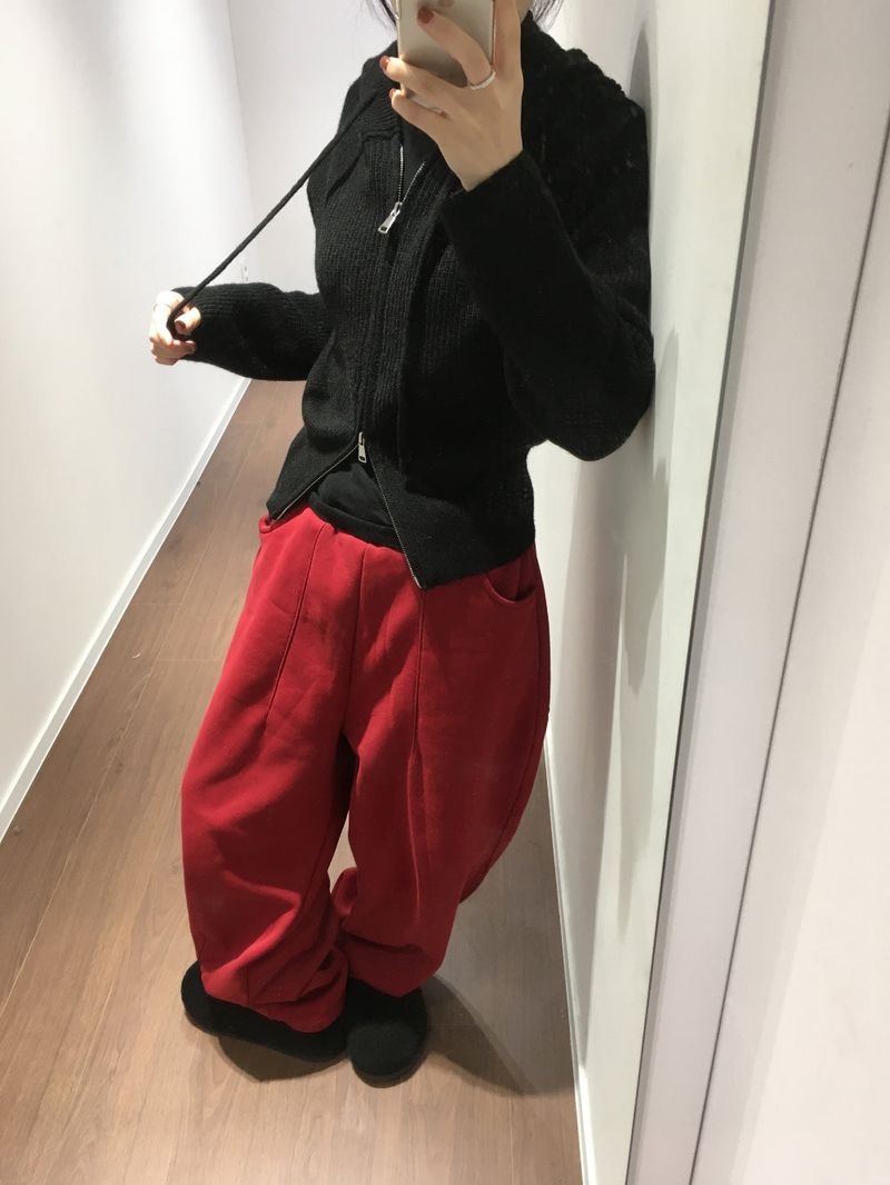 Knit Hoodie Zip-Up (3color)