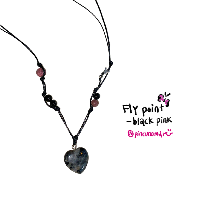 PINCUNOMARU(ピンクノマル)の「Fly point - black pink(Accessories)」