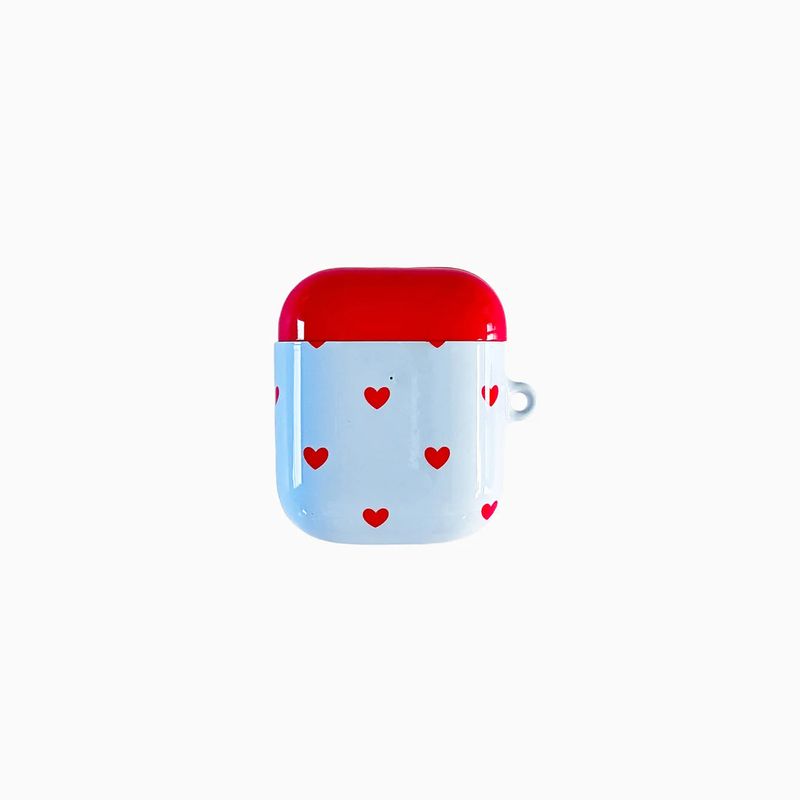 blue love dot AirPods case