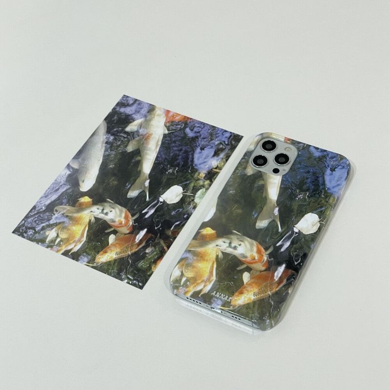 [purple sunlight koi goldfish hard case]