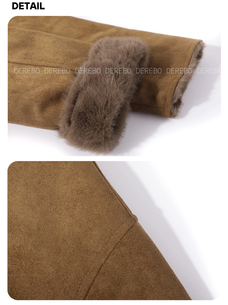 Modern Warm Suede Mustang Long Coat