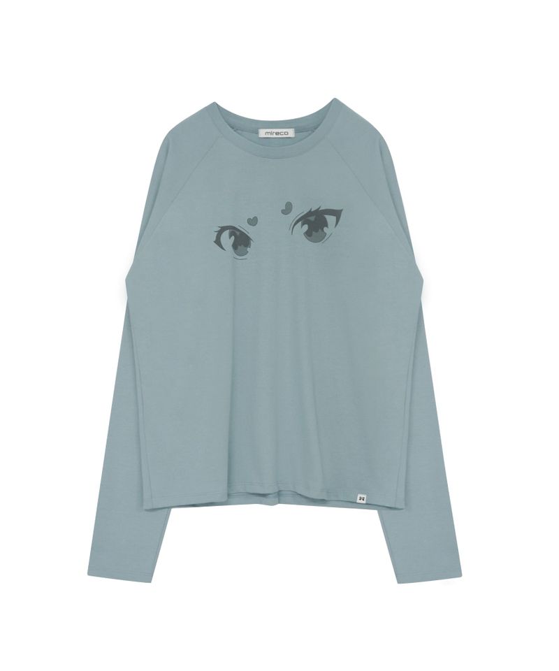 MIRE EYES RAGLAN T DUSTY BLUE