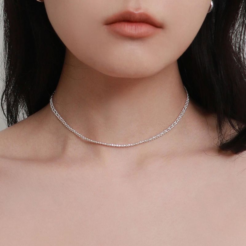 silver fleur necklace (vermeil)